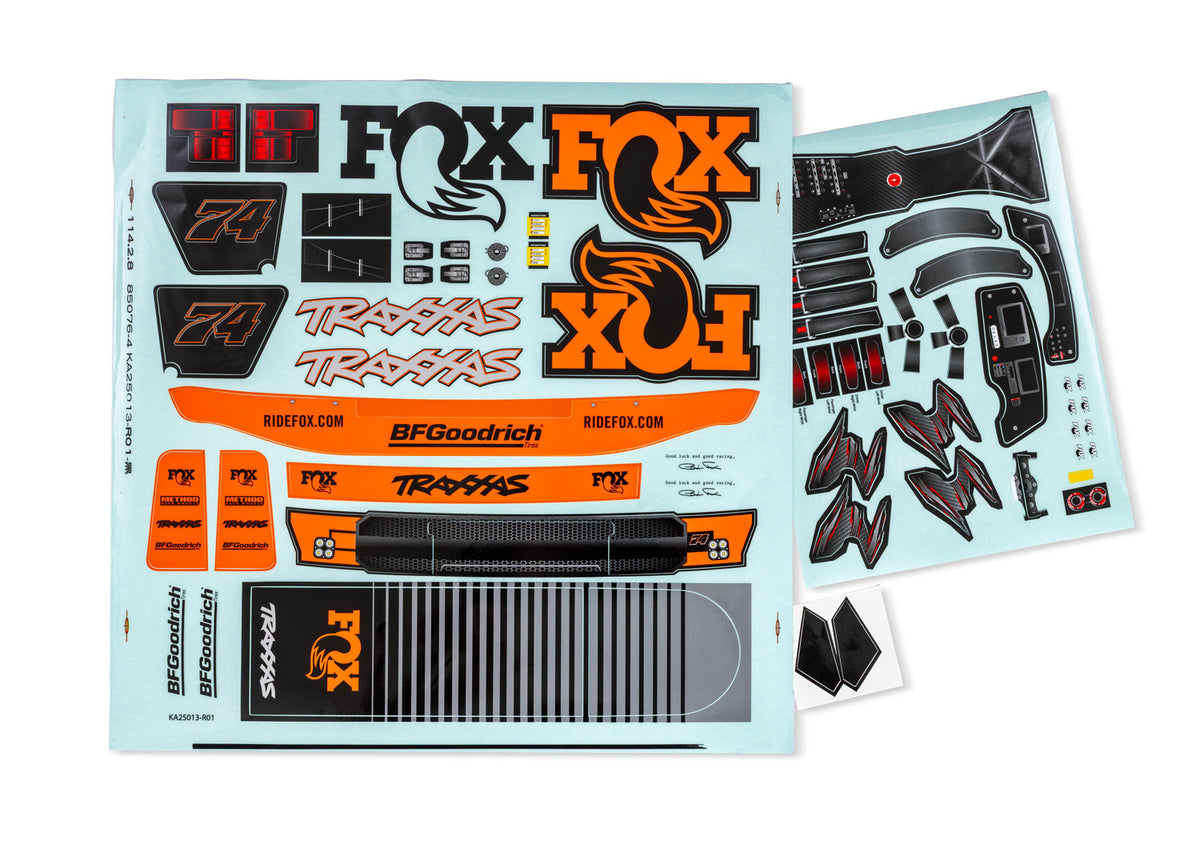 Unlimited Desert Racer Fox Edition Decal Sheets