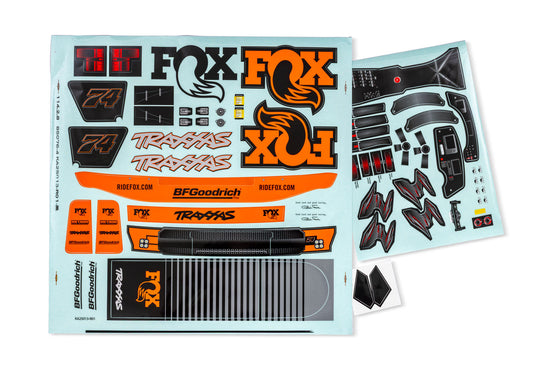 Unlimited Desert Racer Fox Edition Decal Sheets