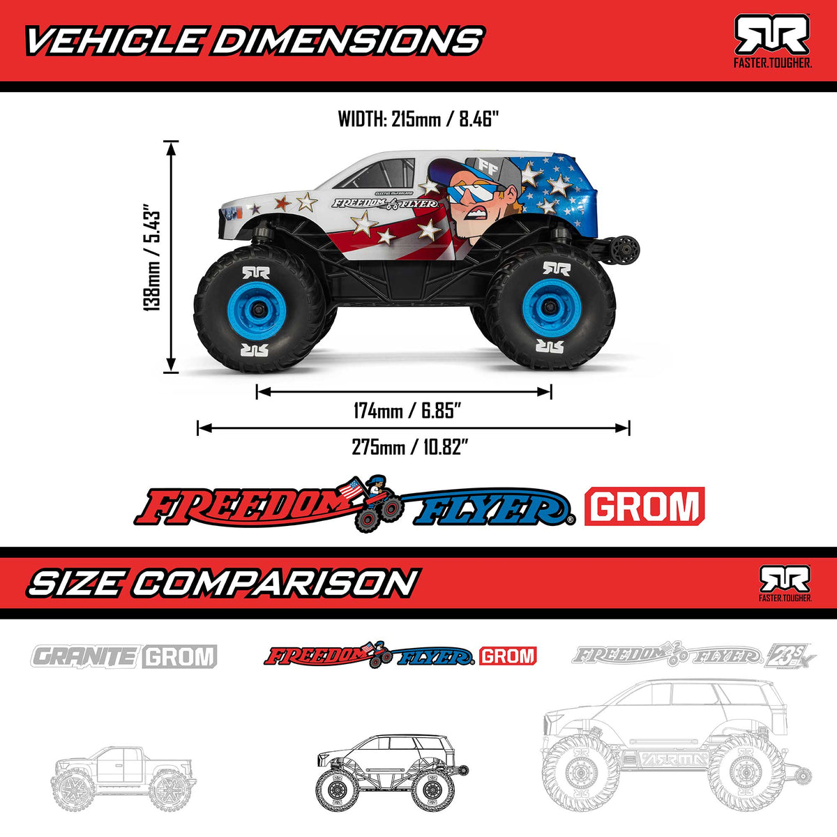 1/16 ARRMA FREEDOM FLYER GROM (Battery & Charger Included)