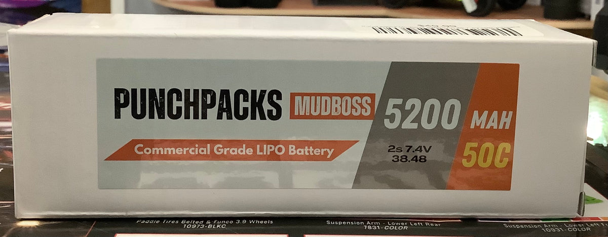 Punchpacks Mudboss 5200mAh 2S 7.4V 50C w/Deans
