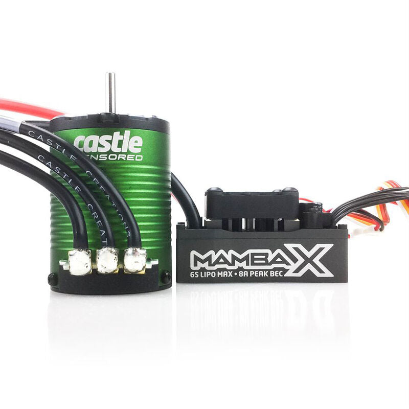 Castle Creations 1/10 Mamba X Waterproof ESC/1406-6900Kv Sensored Brushless Motor Combo: 4mm Bullet