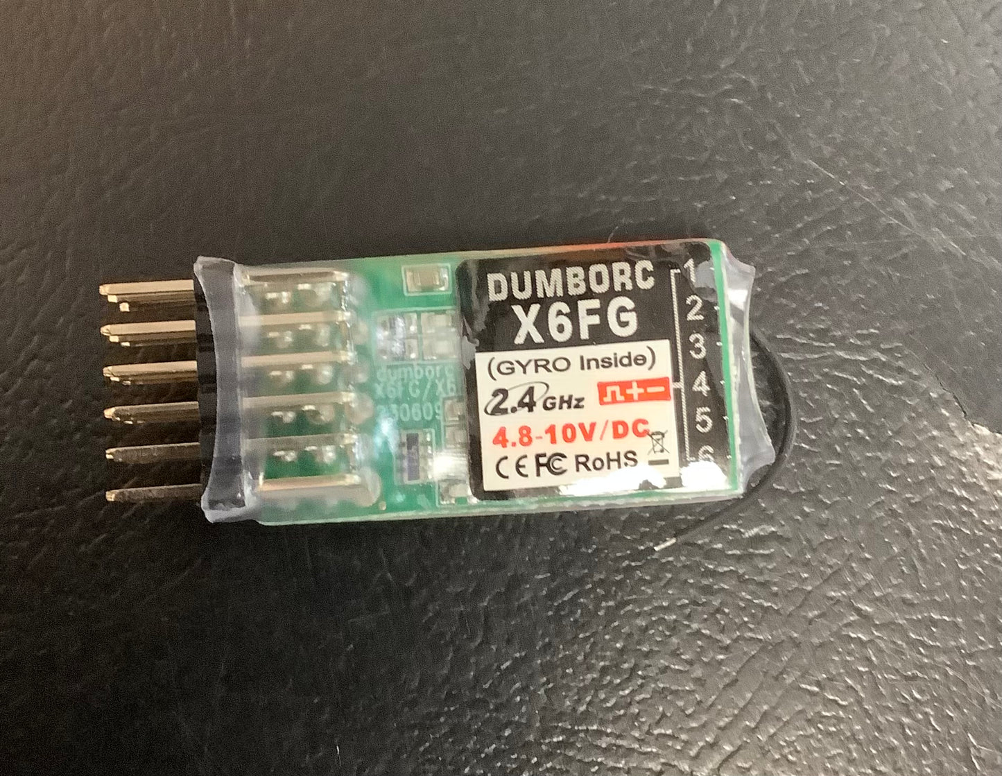 DUMBORC X6FG 2.4G 6CH Receiver with Gyro for RC X6 Transmitter Remote Controller
