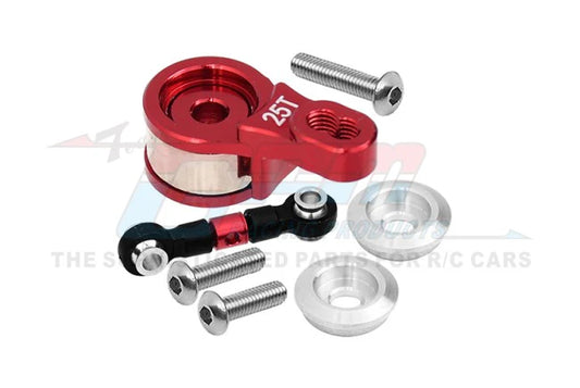 ALUMINUM SERVO SAVER WITH ALUMINUM STEERING LINK -6PC SET GT16025TM