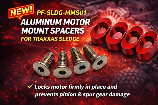 Aluminum Motor Mount Spacers for Traxxas Sledge