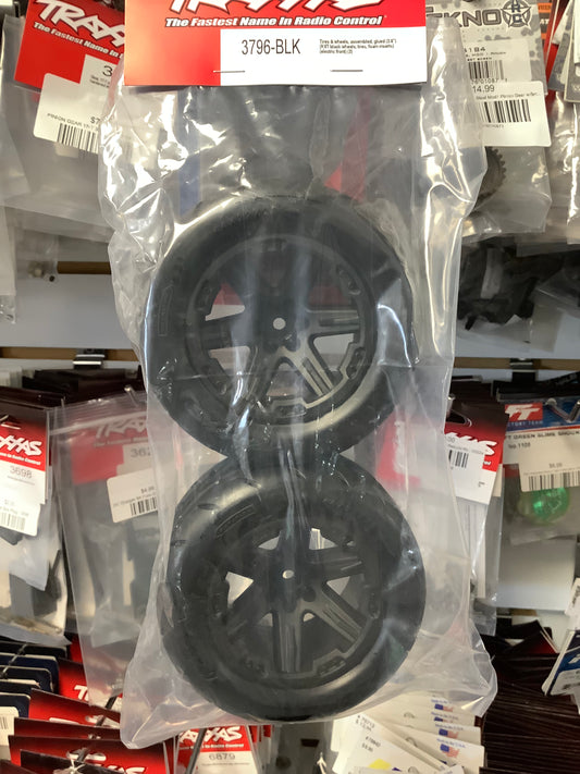 RXT 2.8" Black Wheels & Tires (2)