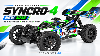 Team Corally SYNCRO-4 2026 New Version — 1/8 Scale 4WD Brushless RTR Buggy.