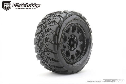 1/8 MT 3.8 King cobra Belted Mounted Tires (2) 17MM