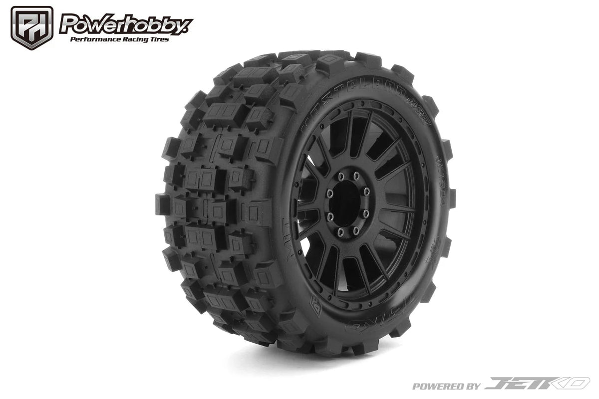 Powerhobby 1/8 SMT 4.0 Wasteland Belted Mounted Tires (2) 17MM