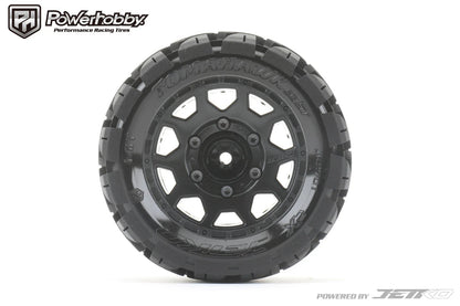 1/10 2.8 ST Tomahawk Belted Tires (2) with Removable Hex Wheels