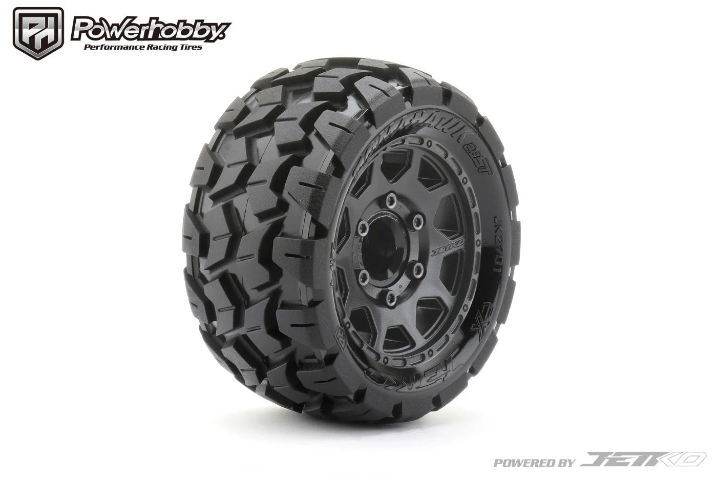 1/10 2.8 ST Tomahawk Belted Tires (2) with Removable Hex Wheels