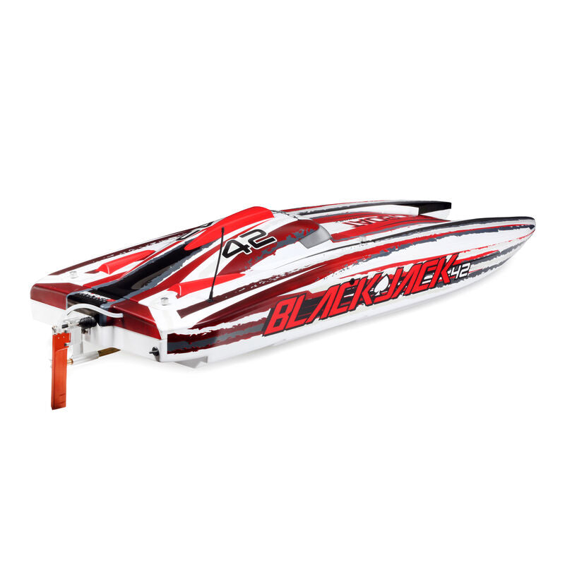 Blackjack 42" 8S Brushless Catamaran RTR, White/Red