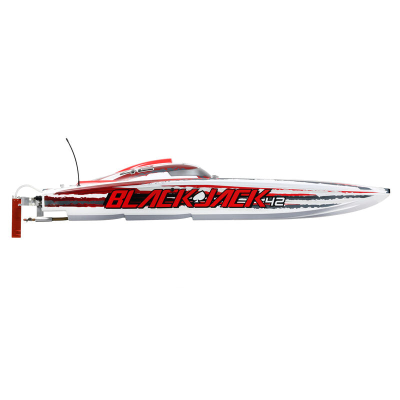 Blackjack 42" 8S Brushless Catamaran RTR, White/Red