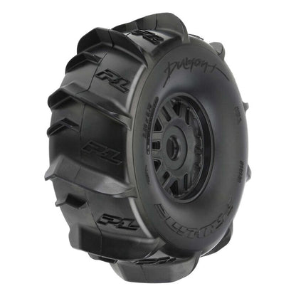 Proline 1/7 Dumont Fr/Rr Sand/Snow Mojave Tires Mounted 17mm Blk Whls (2)