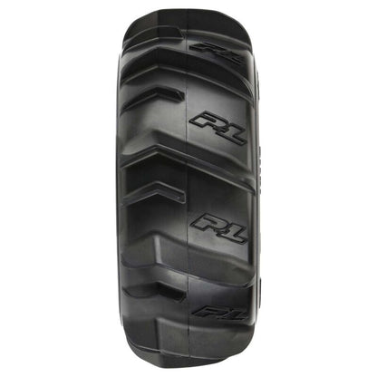 Proline 1/7 Dumont Fr/Rr Sand/Snow Mojave Tires Mounted 17mm Blk Whls (2)