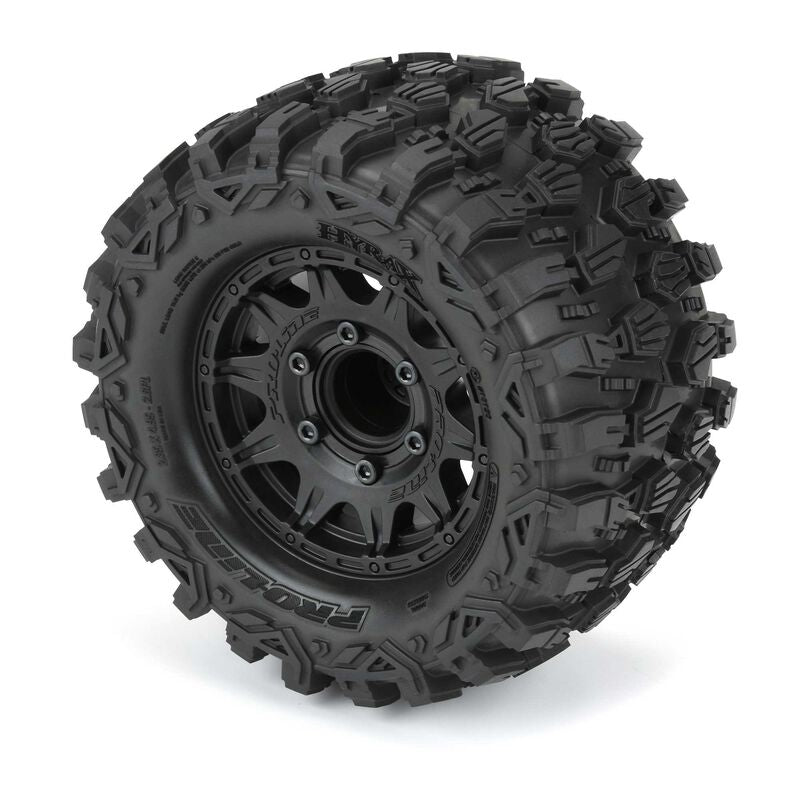 1/10 Hyrax Front/Rear 2.8" MT Tires Mounted 12mm Black Raid (2)