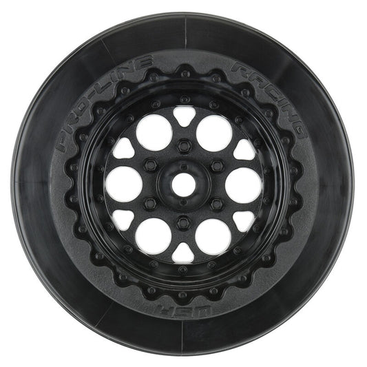 1/10 Showtime+ Wide Rear 2.2"/3.0" 12mm Drag Wheels (2) Black