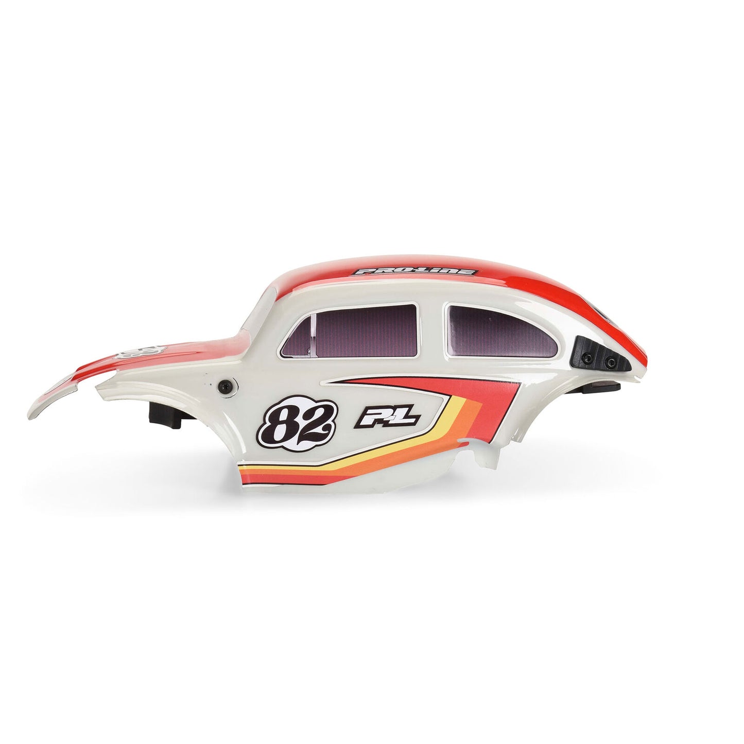 Class 1 VW Bug Race Body Conversion Kit and Flat Iron M/T Tires Mounted 7mm Black Diablo (4) for ARRMA TYPHON GROM