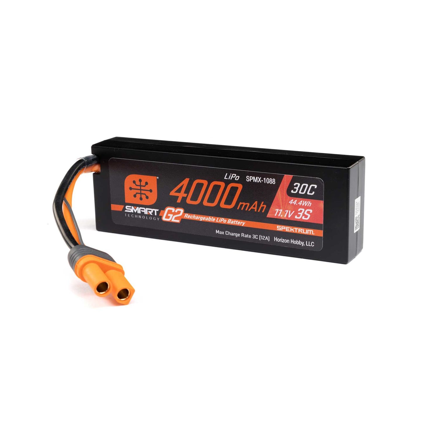 11.1V 4000mAh 3S 30C Smart G2 Hardcase LiPo Battery: IC5