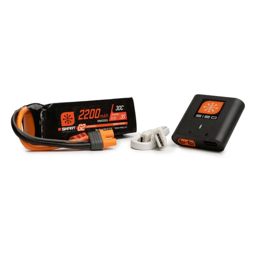 Spektrum SMART Powerstage Air Bundle: 2200mAh 3S G2 LiPo Battery / S120 Charger Item No.