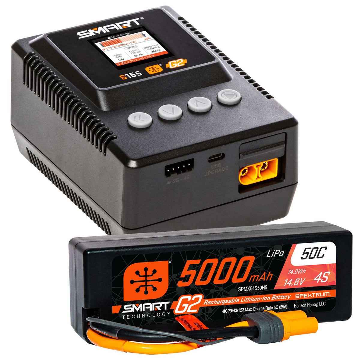 4S Surface Bundle: G2 5000mAh 4S LiPo IC5 & S155 Charger