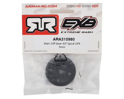 Arrma Kraton EXB Spiral Cut Main Differential Gear (43T) 6S Out,Kra,Tal,Moj,Not, Diff