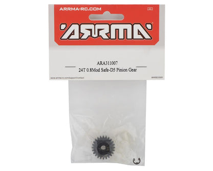 Safe-D5 Steel Mod 0.8 Pinion Gear (24T)