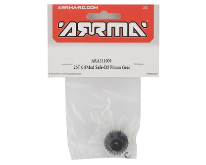 Safe-D5 Steel Mod 0.8 Pinion Gear (26T)