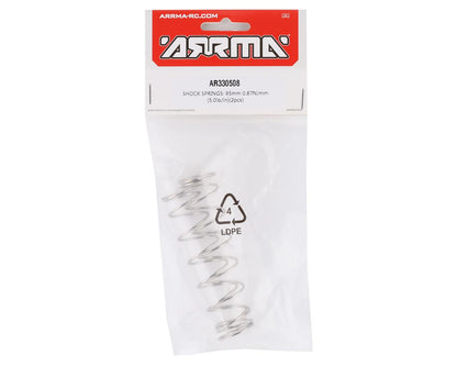 Arrma 95mm 0.87n/mm Shock Springs (5.0lb/in) (2) 6S Rear Kr,Out,Not,Moj Springs