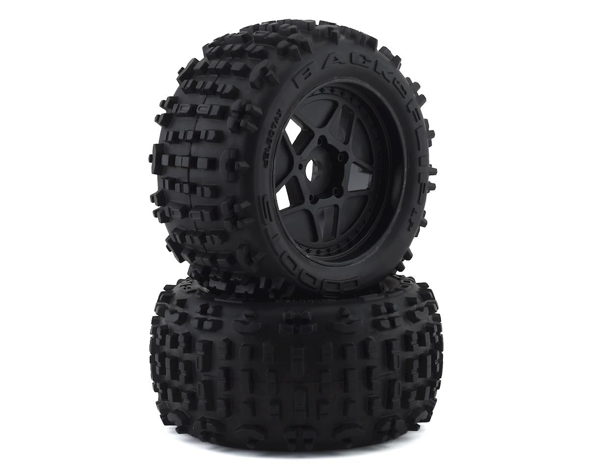 Arrma BLX 4x4 Backflip LP 4S 3.8 Pre-Mounted 1/8 Monster Truck Tires (Black) (2)