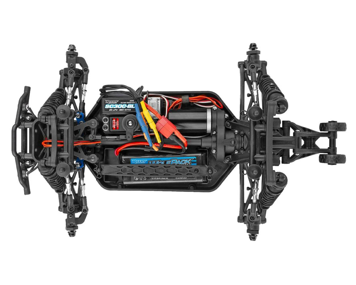Reflex 14MT 1/14 RTR 4WD Brushless Mini Monster Truck Combo (Green/Blue) w/2.4GHz Radio, Battery & Charger