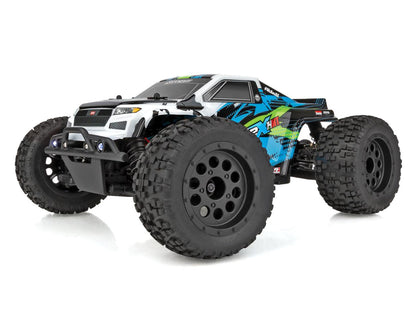 Reflex 14MT 1/14 RTR 4WD Brushless Mini Monster Truck Combo (Green/Blue) w/2.4GHz Radio, Battery & Charger