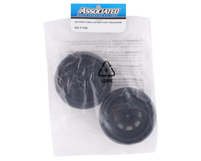 Team Associated SR10 Pre-Mounted Street Stock Tires w/Front Wheels (2)