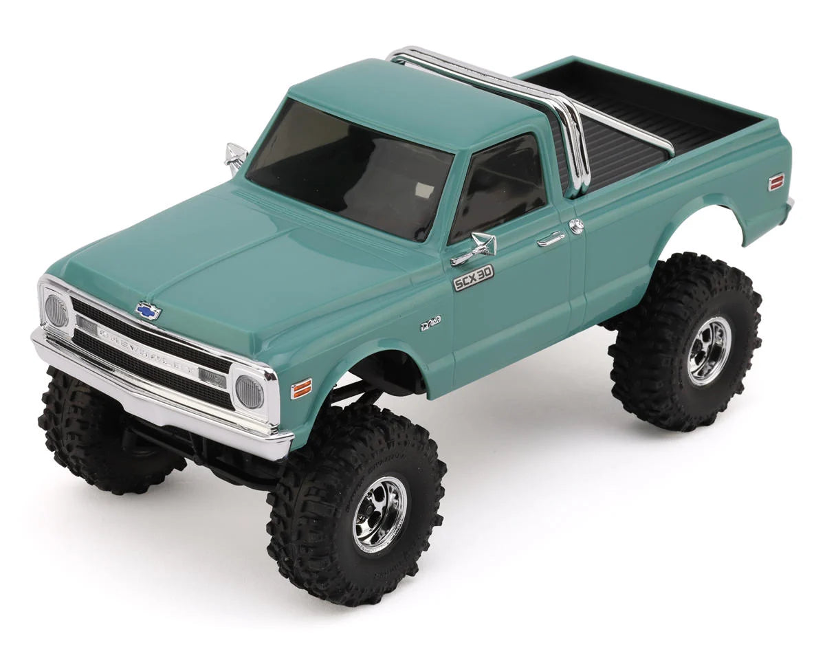 SCX30 Chevrolet K10 1/30 4WD RTR Scale Mini Crawler (Black) w/2.4GHz Radio, Battery & Charger