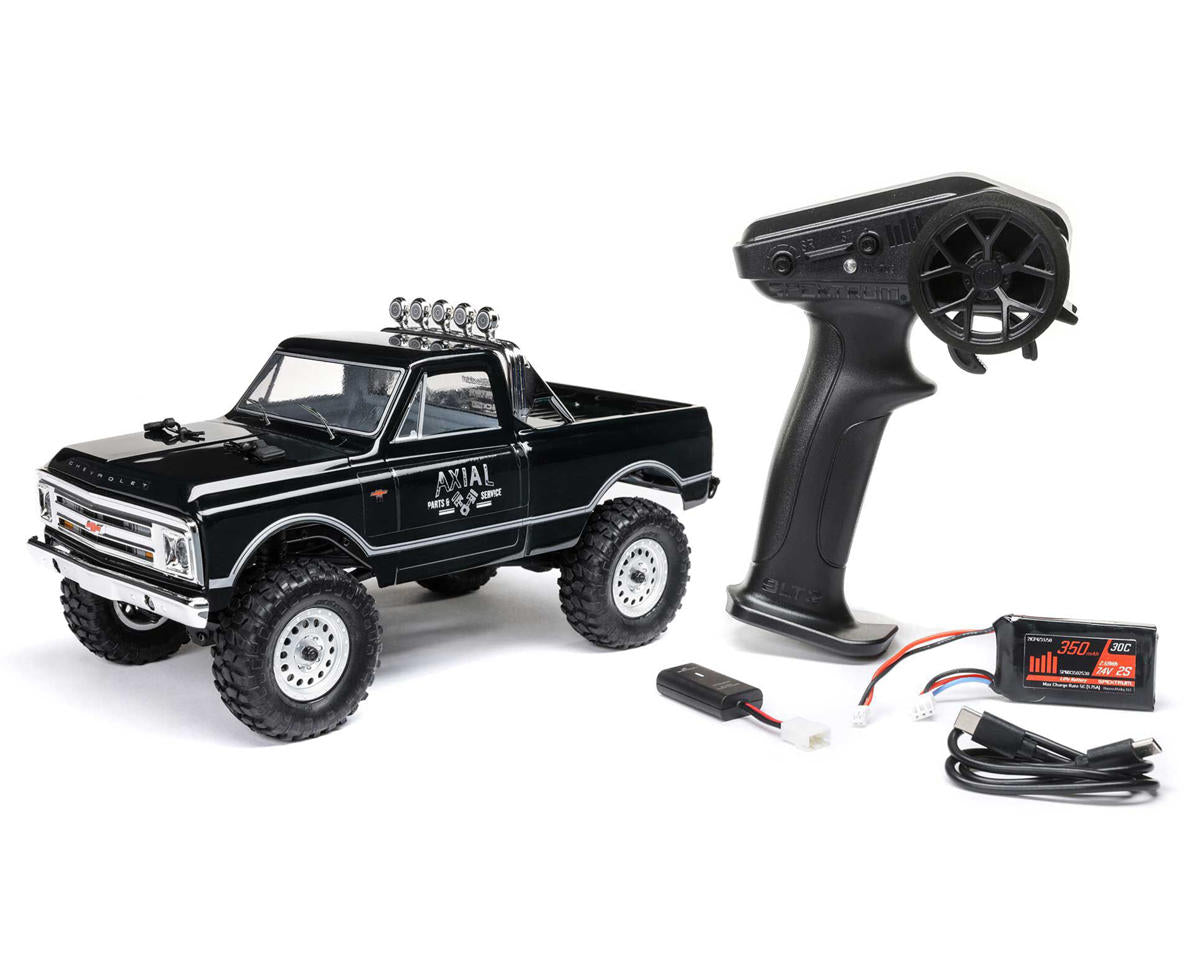 SCX24 1967 Chevrolet C10 1/24 4WD RTR Scale Mini Crawler (Black) w/2.4GHz Radio