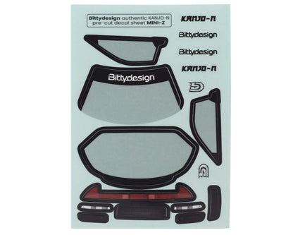 Bittydesign 1/28 KANJO-N Micro On-Road TC Polycarbonate Body (Clear) (98mm Wheelbase)