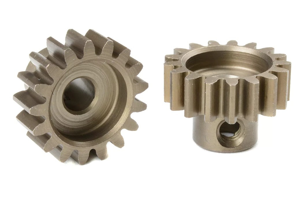 M1.0 Pinion, Short, Hardened Steel, 17 Teeth, Shaft Diameter 5mm