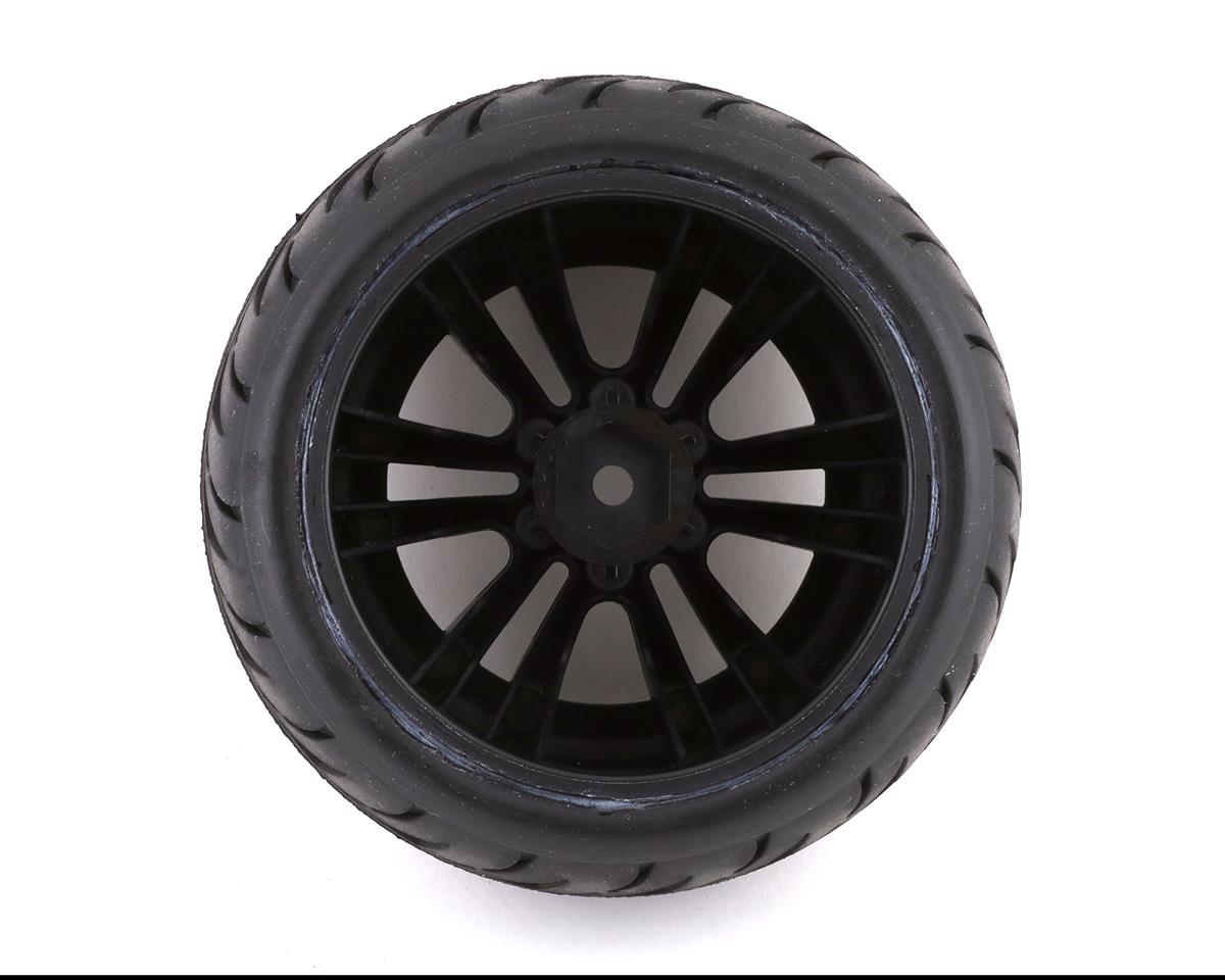 DuraTrax SpeedTreads Speedhawk Pre-Mounted 2.2" Stadium Truck Tires (Black) (2) w/12mm Hex