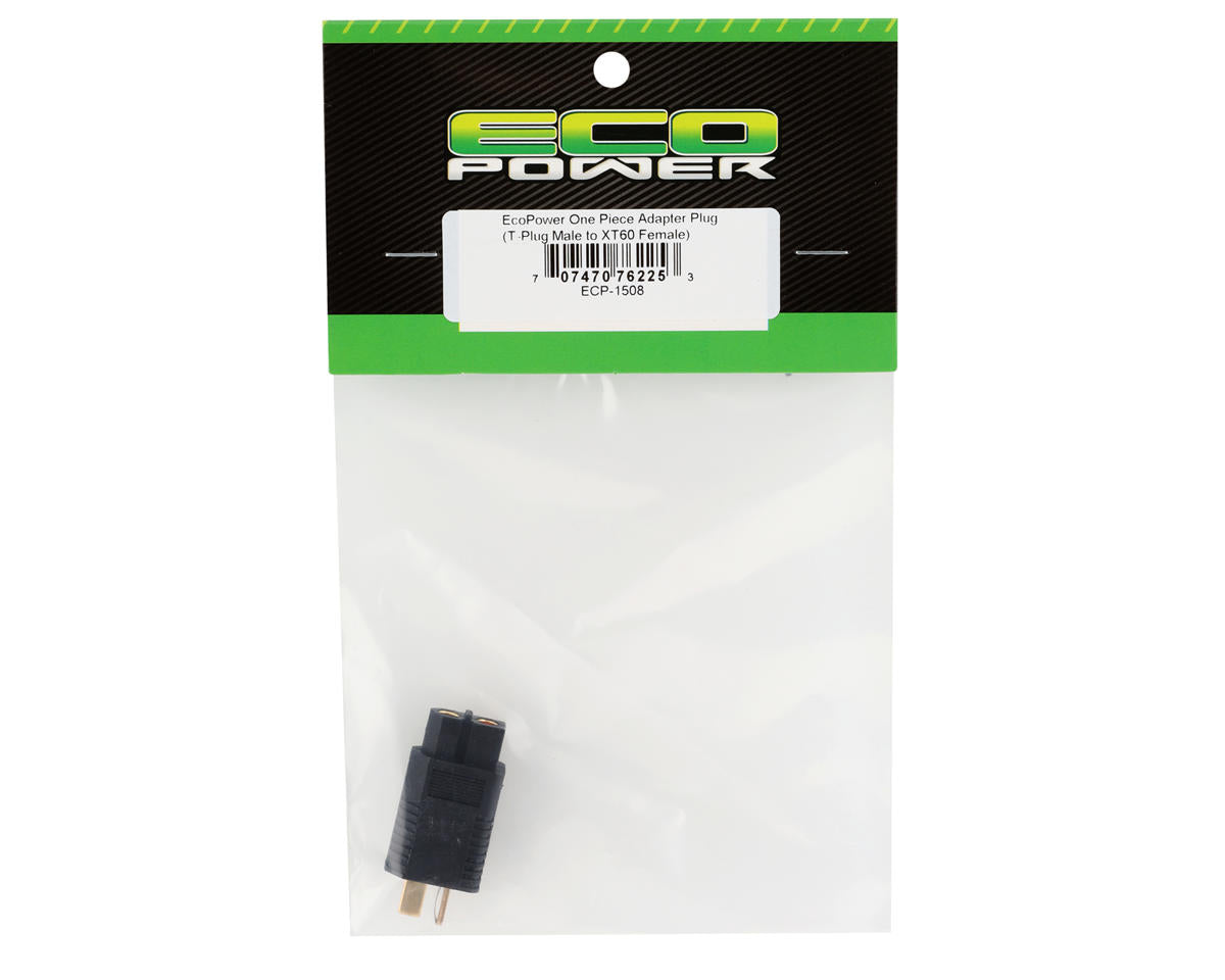 EcoPower One Piece Adapter Plug (T-Plug Male to XT60 Female)