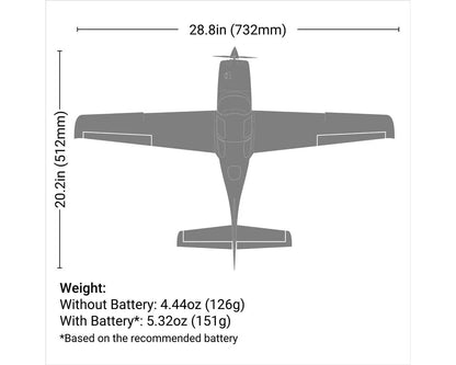 UMX Cirrus SR22T Bind-N-Fly Basic Electric Airplane (732mm) w/AS3X & SAFE Select