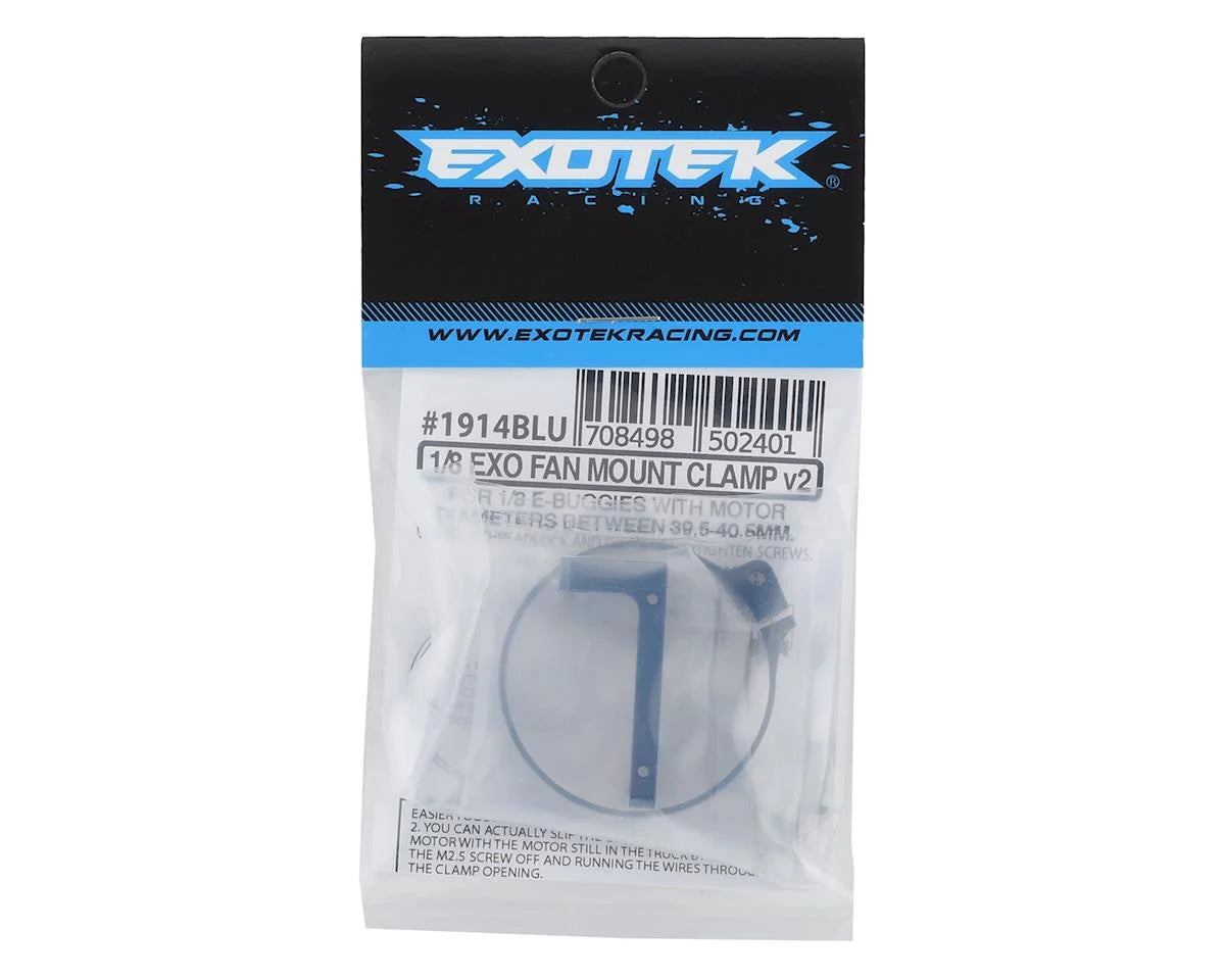 1/8 V2 E-Buggy Clamp On Fan Mount (Blue)