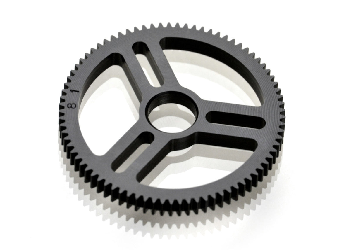 Flite Spur Gear 48P 81T, Machined Delrin, for EXO Spur Gear Hubs