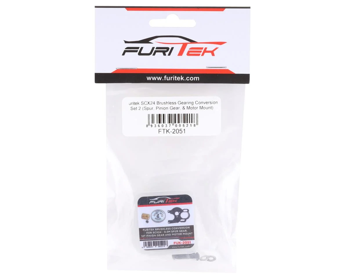 SCX24 Brushless Gearing Conversion Set 2 (Spur, Pinion Gear, & Motor Mount)
