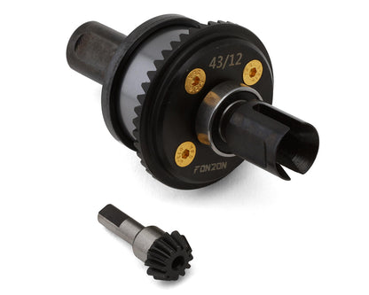 Fonzon Arrma 6S 7075-T6 Aluminum Assembled Front/Rear Differential & Pinion Set w/Steel Gear (43T/12T) (Speed & Torque Ratio)