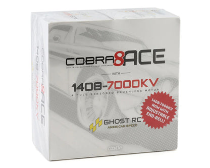 Ghost RC Cobra 8 ACE No Prep Drag Brushless ESC Combo w/V2 1408 Motor (7000kV) (Adjustable Endbell)