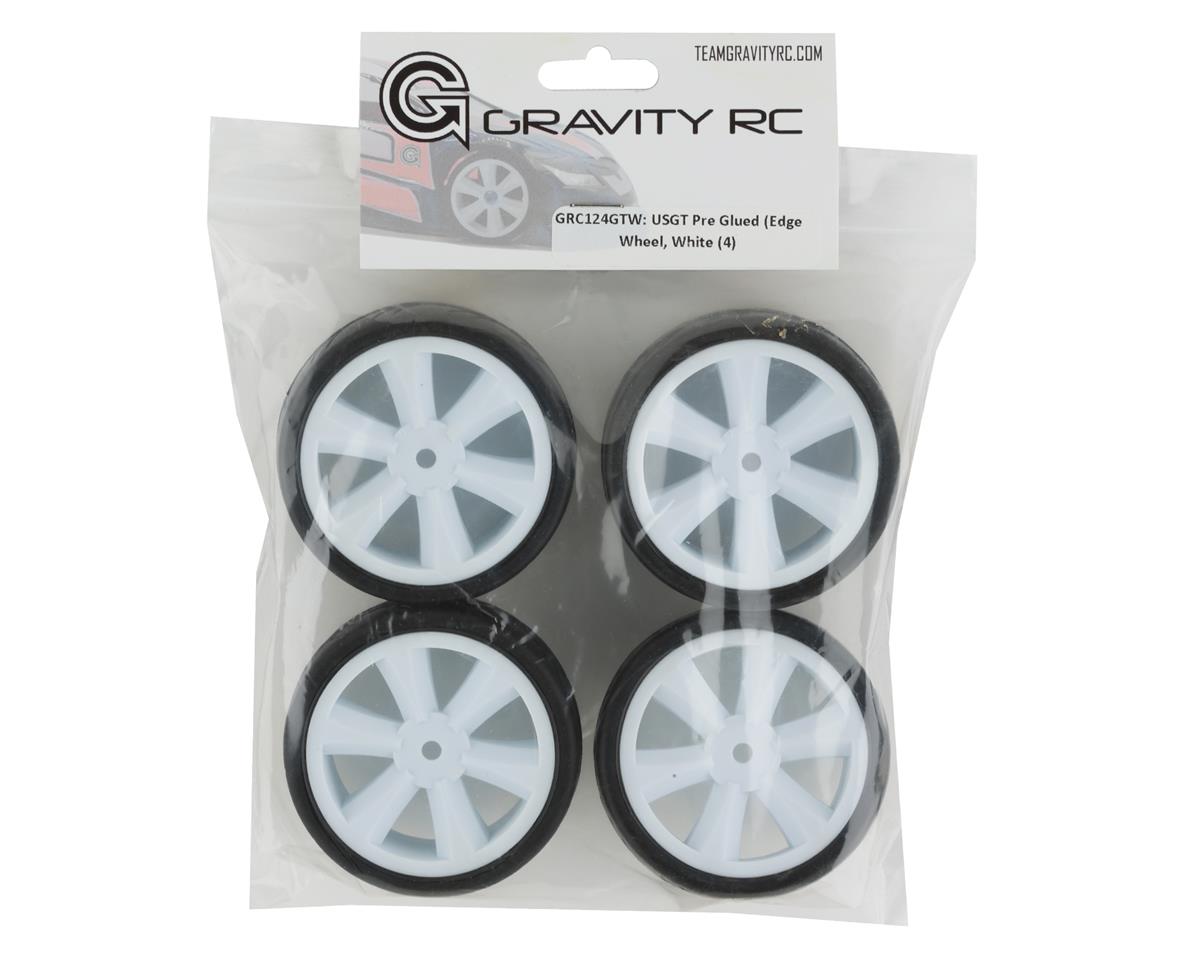 USGT Pre-Mounted GT Rubber Tires w/GT Wheel (White) (4) w/12mm Hex
