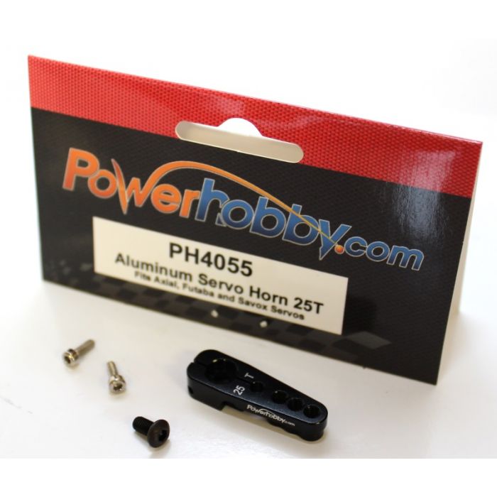PowerHobby Wraith SCX10 AX10 XR10 Score Bomber Aluminum Servo Horn 25T Black