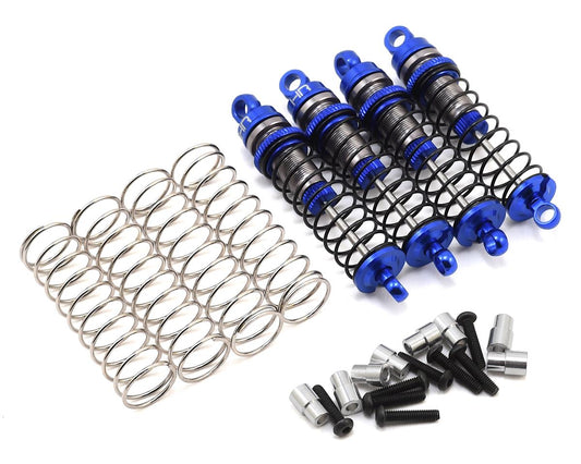 Hot Racing Threaded Aluminum Shocks for Traxxas 1/16 (Blue)