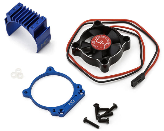Aluminum Motor Heat Sink for Traxxas Mini Maxx®/XRT (Blue) w/35mm Fan