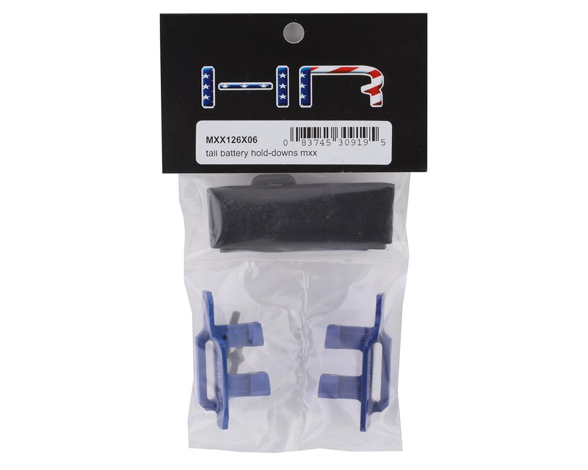 Tall Battery Hold-Downs for Traxxas Maxx (Blue)