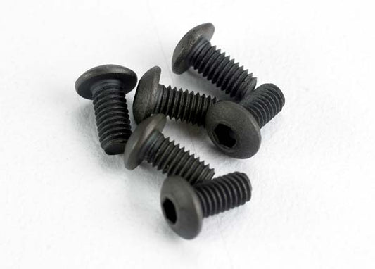 TRAXXAS SCREWS BUTTON-HEAD 3X6MM HEX Screws, 3x6mm button-head machine (hex drive) (6)